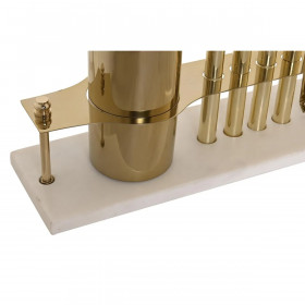 Kokteilių rinkinys DKD Home Decor, 30 x 10 x 28 cm, nerūdijantis plienas, varis, baltas, marmuras