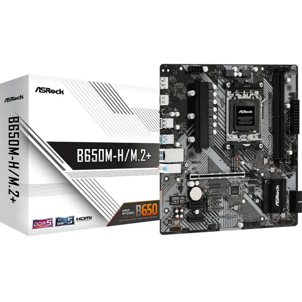 Pagrindinė plokštė ASRock B650M-H/M.2+ AMD B650 AMD AM5