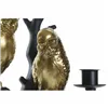 Candle Holder DKD Home Decor Black Golden Resin Parrot Tropical 22,5 x 13 x 29,5 cm