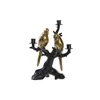 Candle Holder DKD Home Decor Black Golden Resin Parrot Tropical 22,5 x 13 x 29,5 cm