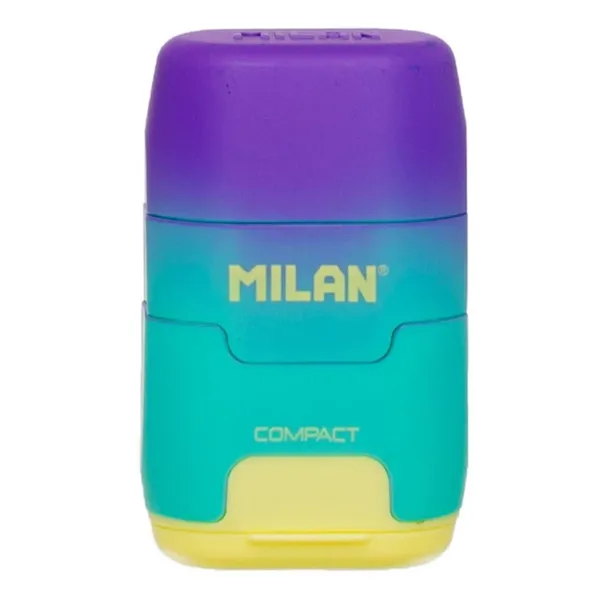 Milan Compact Gorgeous Sunset Effect Eraser And Pencil Sharpener Handy Duo