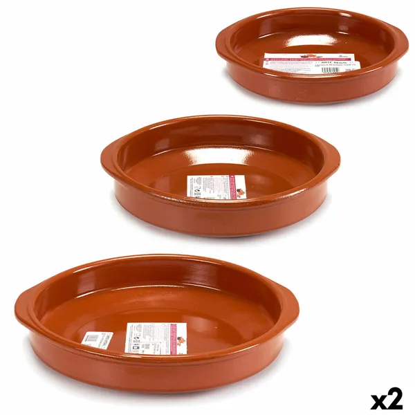 Saucepan Baked clay Set (2 Units)