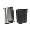 Rubbish Bin DKD Home Decor 21,5 x 18,5 x 30 cm Silver Stainless steel 5 L Basic