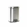 Rubbish Bin DKD Home Decor 21,5 x 18,5 x 30 cm Silver Stainless steel 5 L Basic