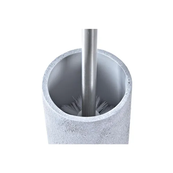 Toilet Brush DKD Home Decor Grey Silver Stainless steel Cement Scandi 10 x 10 x 40 cm