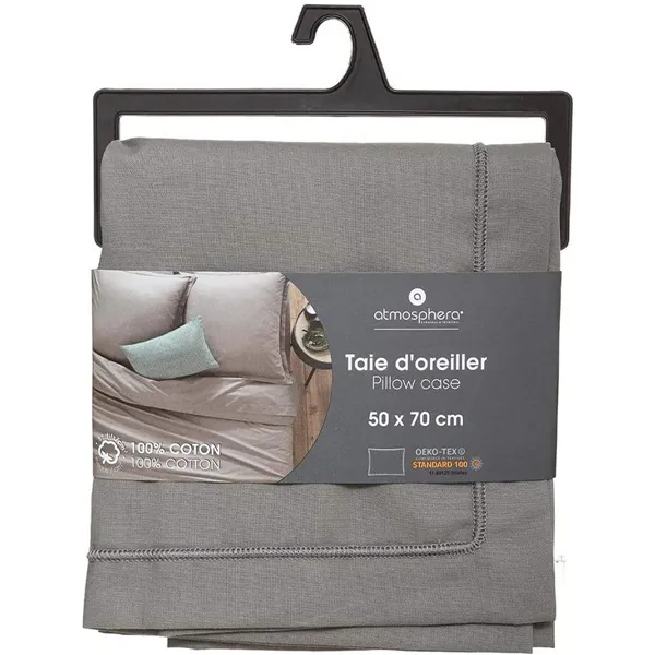 Pillowcase Atmosphera Grey (70 x 50 cm)