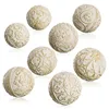 Balls Decoration Golden White 10 x 10 x 10 cm (8 Units)