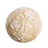 Balls Decoration Golden White 10 x 10 x 10 cm (8 Units)