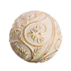 Balls Decoration Golden White 10 x 10 x 10 cm (8 Units)