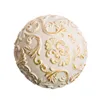 Balls Decoration Golden White 10 x 10 x 10 cm (8 Units)