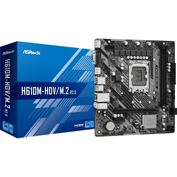 Pagrindinė plokštė ASRock 90-MXBJH0-A0UAYZ LGA 1700 INTEL H610
