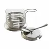 Sugar Bowl DKD Home Decor Basic Silver Stainless steel Crystal 15 x 10,5 x 10 cm