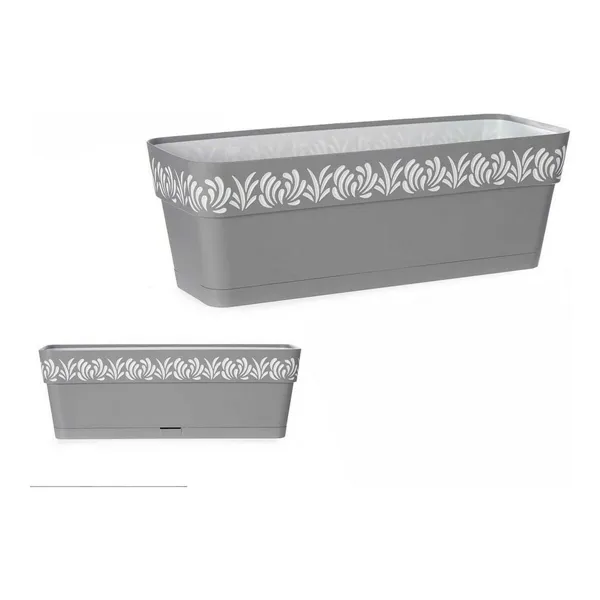 Self-watering planter Stefanplast Gaia Grey White Plastic