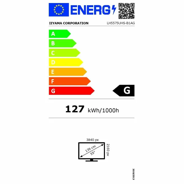 Videowall Monitorius Iiyama LH5575UHS-B1AG 4K Ultra HD 55"