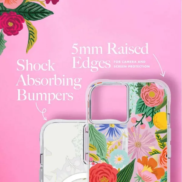 Rifle Paper Clear MagSafe - Case for iPhone 14 Plus (Garden Party Blush)