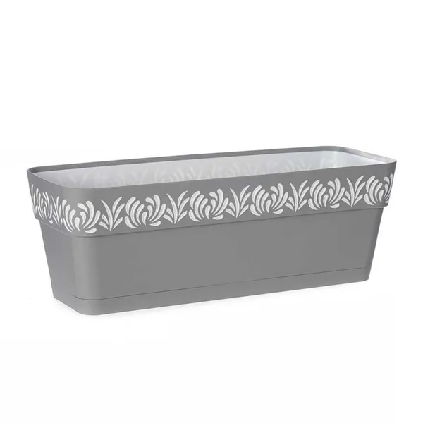 Self-watering planter Stefanplast Gaia Grey White Plastic