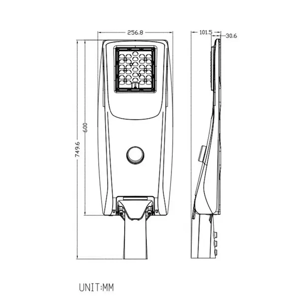 CE&RoHS integrated solar LED street light Luxeon 5050 IP66 grey