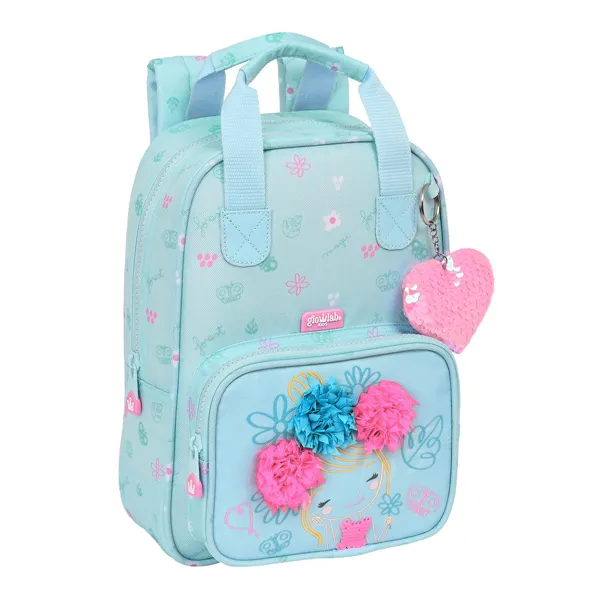 Child bag Glow Lab Cute doll Light Blue (20 x 28 x 8 cm)