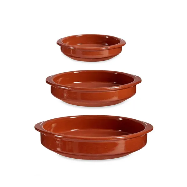 La Dehesa Clay 3 Pieces Set Casseroles Brown 16 cm