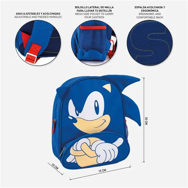 School Bag Sonic Blue 15,5 x 30 x 10 cm