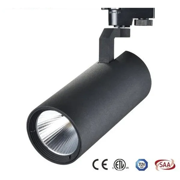 35W 3500lm 3500K 3-phase COB LED Track Light BLACK