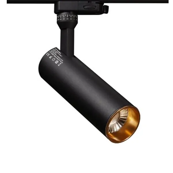 Track light 8w .Black ,3000K ,90Ra ,36D ,with gold ring