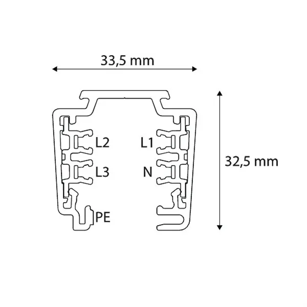 UNIPRO T33B  3-phase lighting track 