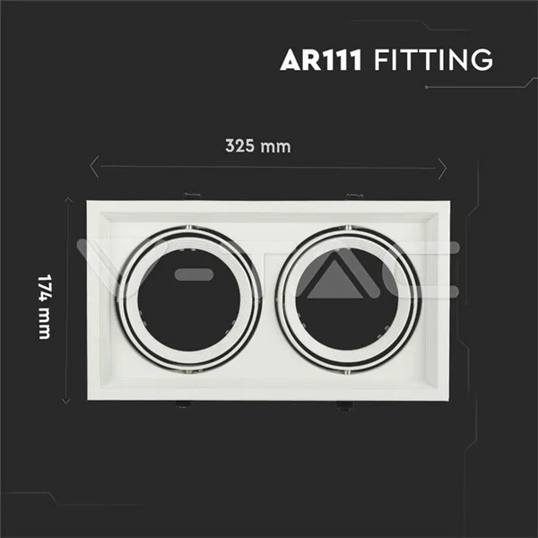 2 x AR111 Housing White