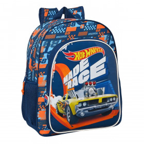 Koulureppu Hot Wheels Speed club Oranssi Laivastonsininen (32 x 38 x 12 cm)
