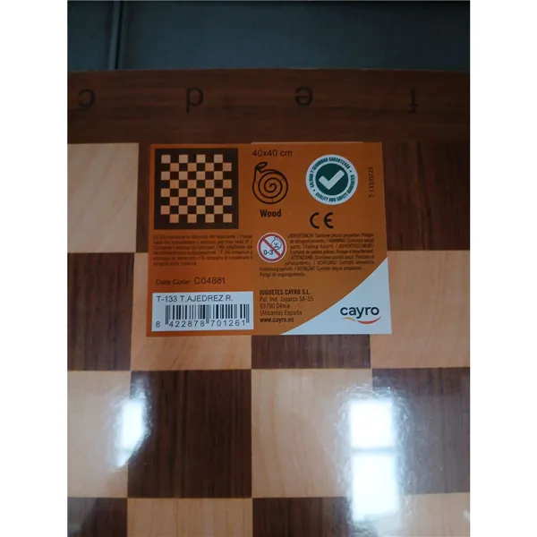 Chess and Checkers Board Cayro T-133 Wood