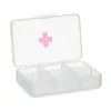 Pillbox with Compartments Transparent Plastic (11,5 x 18 x 2,2 cm) (12 Units)