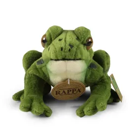 Rappa - Plush realistic green frog stuffed animal 19 cm Eco-Friendly