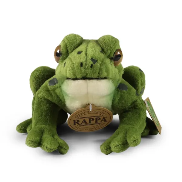 Rappa - Plush realistic green frog stuffed animal 19 cm Eco-Friendly