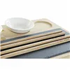 Sushi Set DKD Home Decor PC-186227 White Black Natural Bamboo Board Modern Oriental 28,5 x 18,5 x 2,6 cm (9 Pieces) (28,5 x 18,5