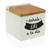 Salt Shaker with Lid Versa Ceramic Bamboo (10,5 x 11 x 11 cm)