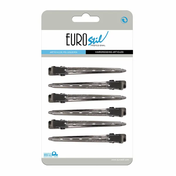 Hair clips Eurostil 6 Pinzas (6 uds)