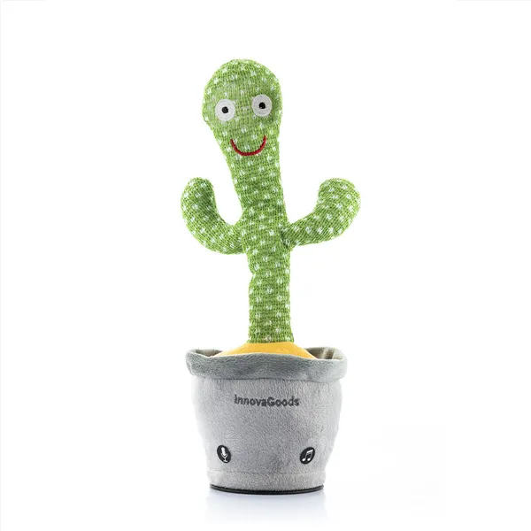 Rechargeable Dancing and Talking Cactus with Music and Multicoloured LED Cacxi InnovaGoods