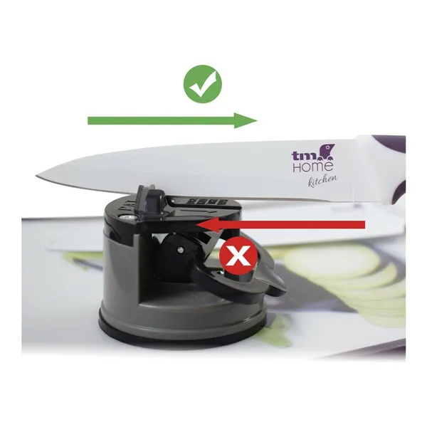 Knife Sharpener TM Home Black With Suction Cups