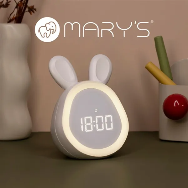 MARY'S WHITE BUNNY ALARM CLOCK