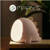 MARY'S LED NIGHT LAMP DINO PINK