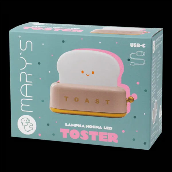 MARY'S LED NIGHT LAMP TOASTER PINK