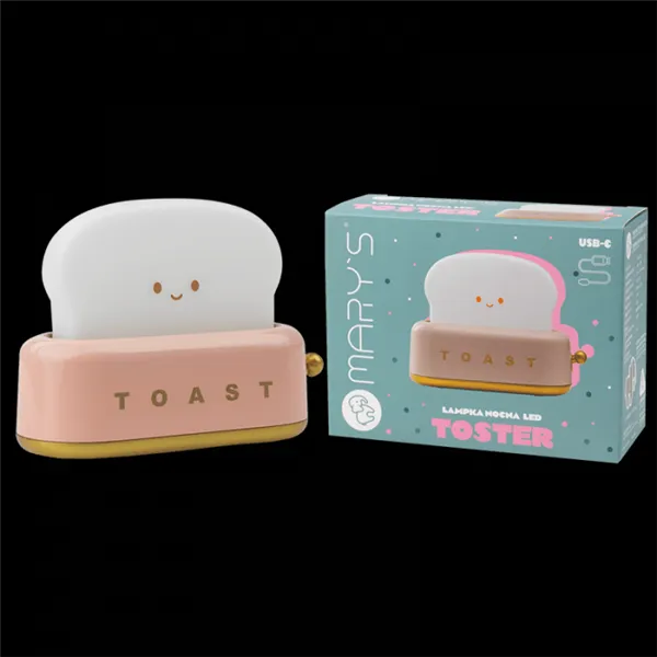 MARY'S LED NIGHT LAMP TOASTER PINK