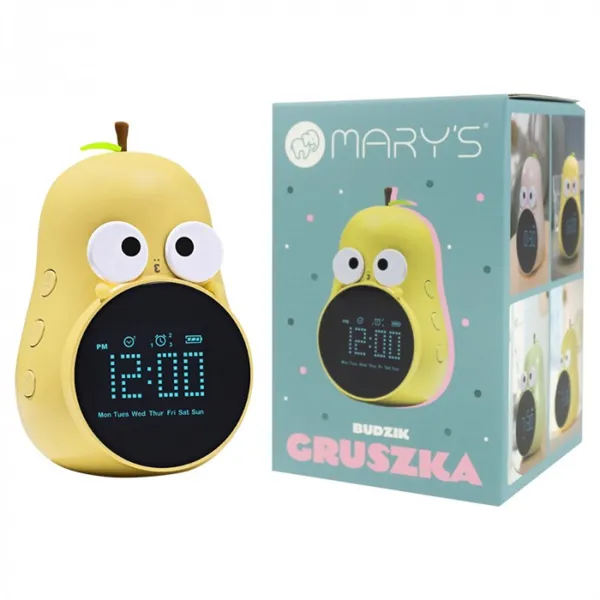 MARY'S ALARM CLOCK YELLOW PEAR