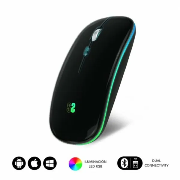 Беспроводная Bluetooth-мышь Subblim SUBMO-LDFLAT1 Чёрный 1600 dpi