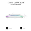 Juhtmevaba Bluetooth-hiir Subblim SUBMO-LDFLAT2 Valge 1600 dpi