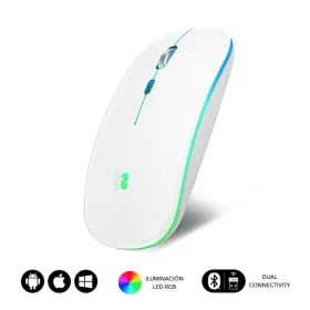 Juhtmevaba Bluetooth-hiir Subblim SUBMO-LDFLAT2 Valge 1600 dpi