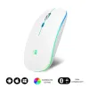 Juhtmevaba Bluetooth-hiir Subblim SUBMO-LDFLAT2 Valge 1600 dpi