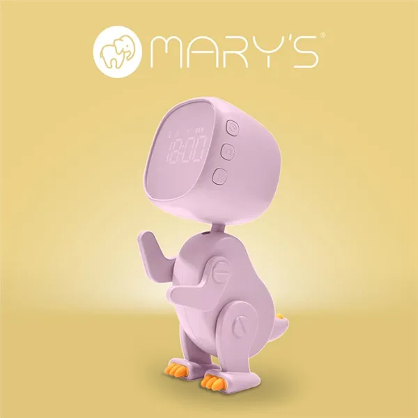 MARY'S ALARM CLOCK ROBO DINO PINK