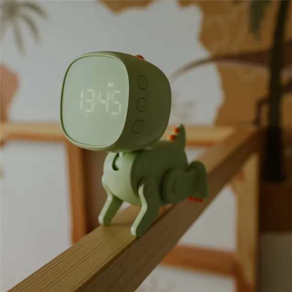 MARY'S ALARM CLOCK ROBO DINO PINK