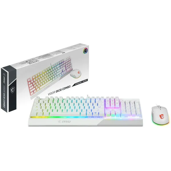 Klaviatūra un Pele MSI Vigor GK30 Spāņu Qwerty Balts